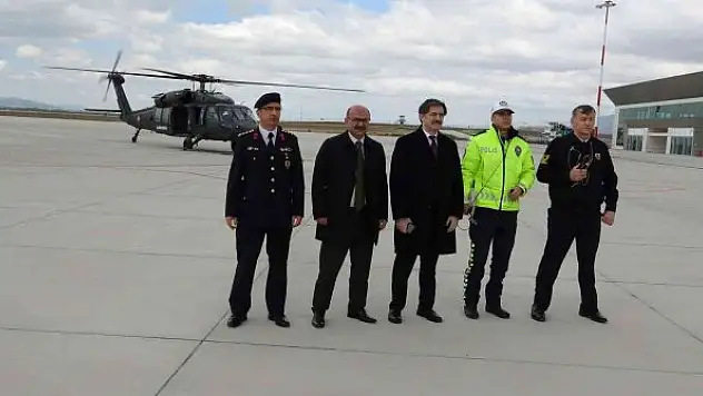 Kütahya'da helikopter destekli trafik denetim