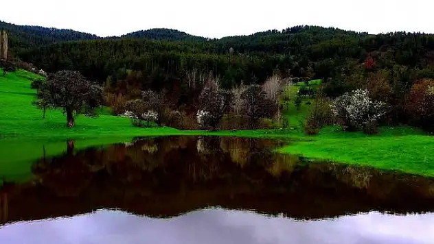 Sisli dağların yeşille bütünleşen manzarası mest ediyor