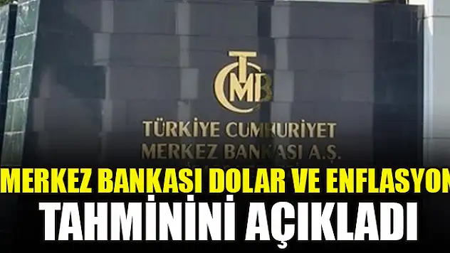Merkez Bankası dolar ve enflasyon tahminini açıkladı