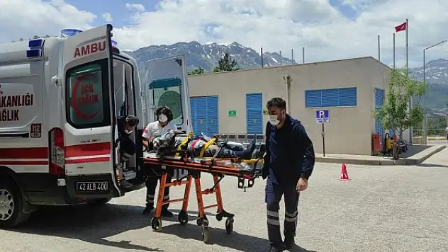 Seydişehir'de inşaattan düşen işçi yaralandı