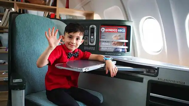 Kalp hastası olan çocuğun uçak hayali gerçek oldu