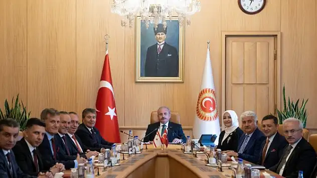 TBMM Başkanı Şentop, KKTC Başbakanı Üstel'i kabul etti