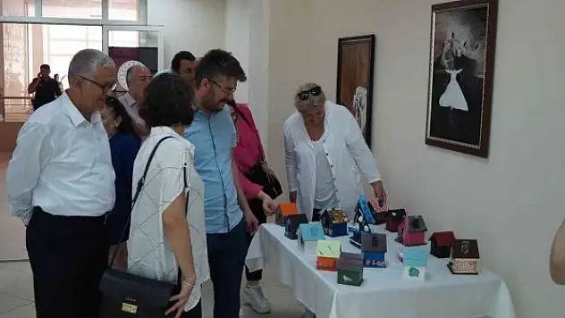 Öğrencilerin hazırladığı ürünler sergilendi