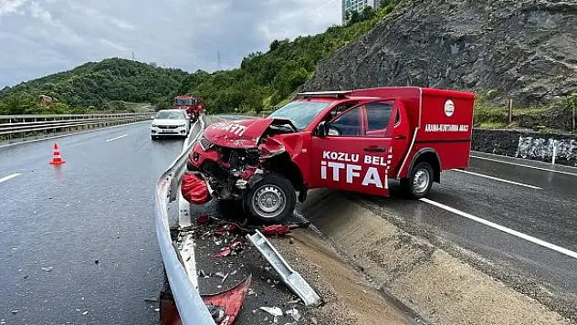 Trafik kazasından dönerken kaza yaptı