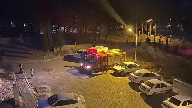 Site bahçesindeki yılan paniği