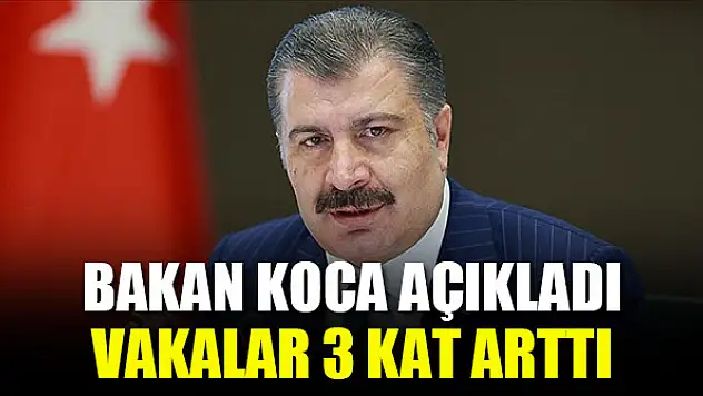 Bakan Koca açıkladı: Vakalar üç kat arttı