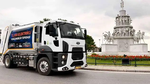 Elektrikli çöp kamyonu test ediliyor