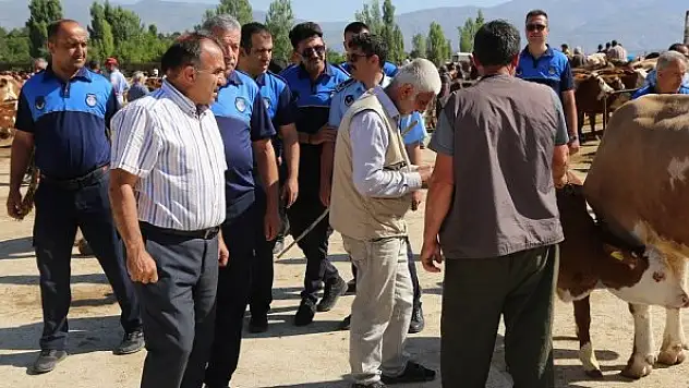 Zabıta ekipleri hayvan pazarını denetledi