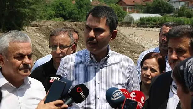 Bakan Murat Kurum afet bölgesinde