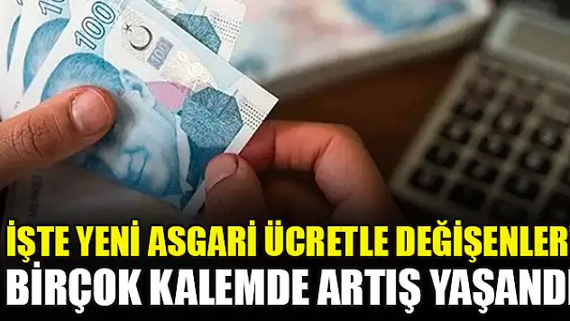 İşte yeni asgari ücretle değişenler! Birçok kalemde artış yaşandı