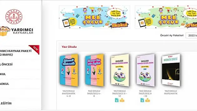 Matematik ve İngilizce yaz okulu programına uygun etkinlikler erişime açıldı