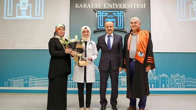 KTO Karatay Üniversitesi tıp öğrencilerinin mezuniyet sevinci