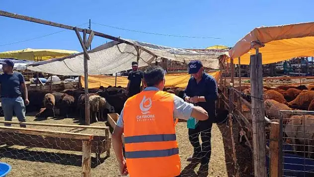 Kurban pazarı esnafına hijyen seti