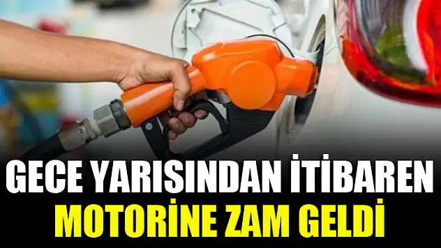 Gece yarısından itibaren motorine zam geldi