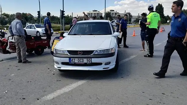 Konya'da trafik kazasında 2 kişi yaralandı