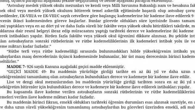 Askeri Ceza Kanunu, Resmi Gazete'de yayımlanarak yürürlüğe girdi