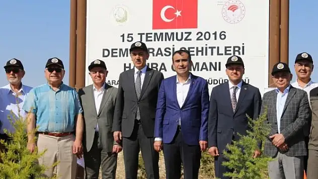 Karaman'da 15 Temmuz Demokrasi Şehitleri Hatıra Ormanı'na 251 fidan dikildi