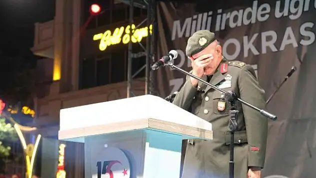 15 Temmuz gazisi Tümgeneral gözyaşlarını tutumadı