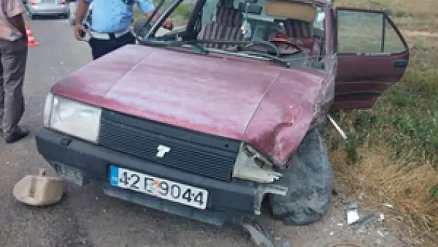 Konya'da otomobiller çarpıştı: 2 yaralı