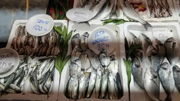 Rüzgarlı hava balık tezgahlarına yansıdı