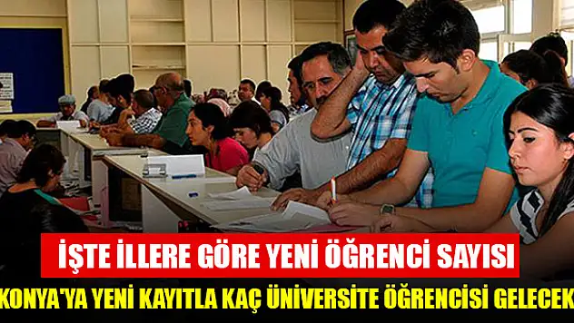 Konya'ya yeni kayıtla kaç üniversite öğrencisi gelecek?
