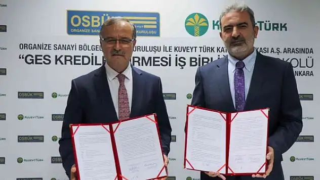 OSBÜK ve Kuveyt Türk'ten GES yatırımlarını destekleyecek protokol