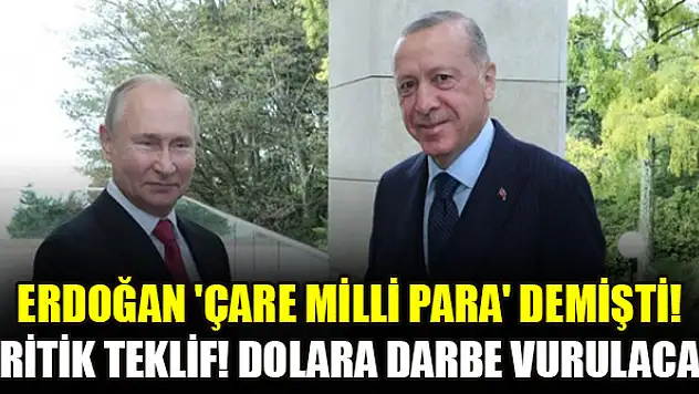 Erdoğan 'Çare milli para' demişti! Kritik teklif! Dolara darbe vurulacak