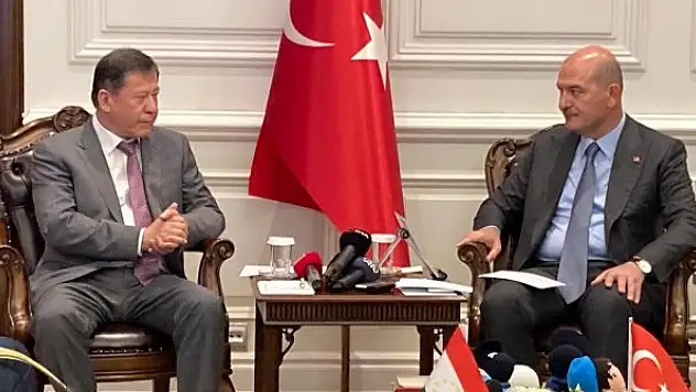 Bakan Soylu, Tacikistanlı mevkidaşı Rahimzoda'yı  ağırladı