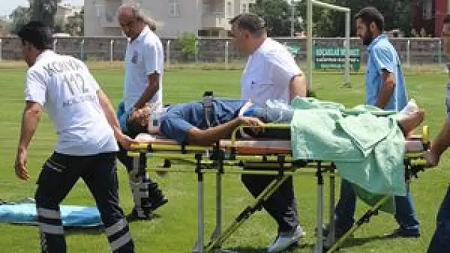 Üzerine çelik kolon düştü