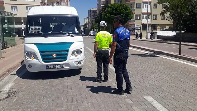 Seydişehir'de dolmuşlar denetlendi