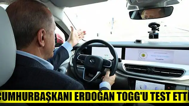 Cumhurbaşkanı TOGG'un direksiyonuna geçti