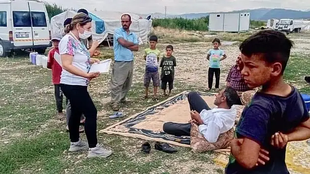 Seydişehir'de mevsimlik tarım işçilerine sağlık taraması yapılıyor