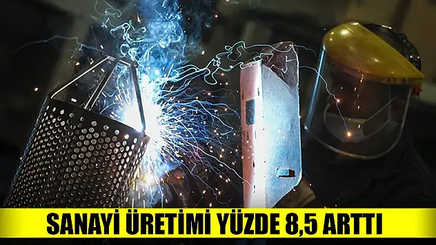 Sanayi üretim endeksi yıllık bazda yüzde 8,5 arttı