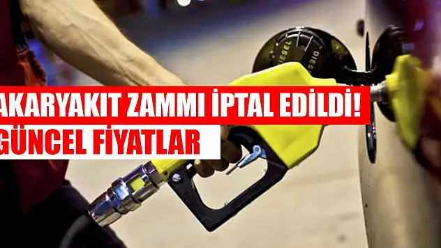 Akaryakıt zammı iptal edildi! Motorinde güncel fiyatlar