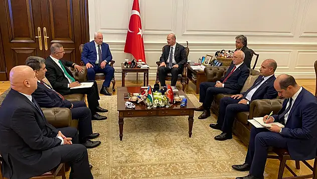 Bakan Soylu, Filistinli mevkidaşı Rih'iyi makamında ağırladı