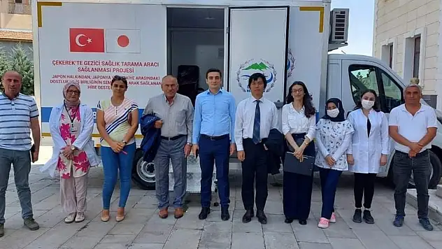 Japon yetkililer, gezici sağlık tarama aracı için Yozgat'a geldi