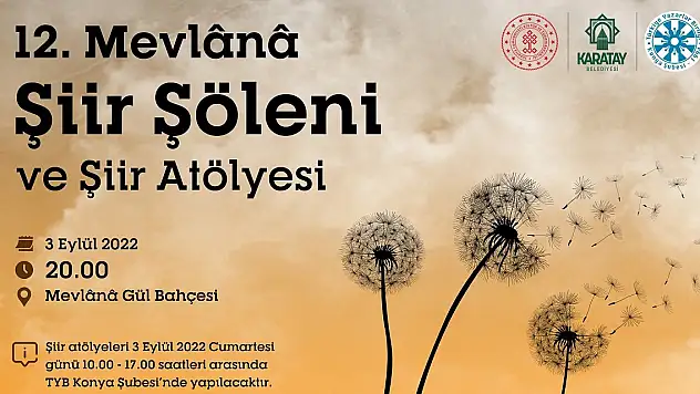 Şairler ve sanatseverler Karatay'da buluşacak