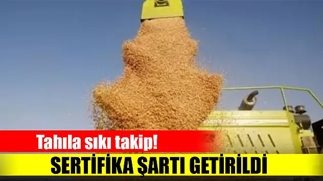 Tahıla sıkı takip! Sertifika şartı getirildi