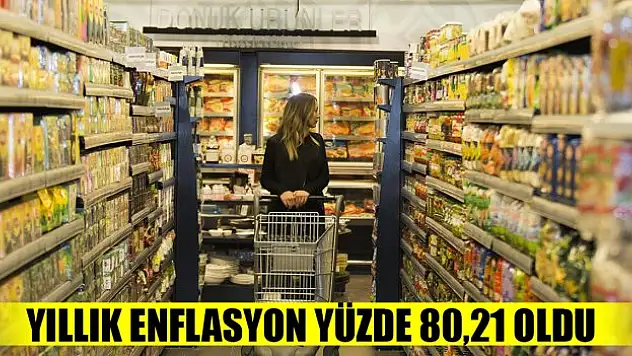 Yıllık enflasyon yüzde 80,21 oldu