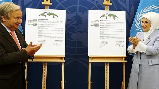 Guterres ve Emine Erdoğan, 'Sıfır Atık Projesi' için iyi niyet beyanı imzaladı