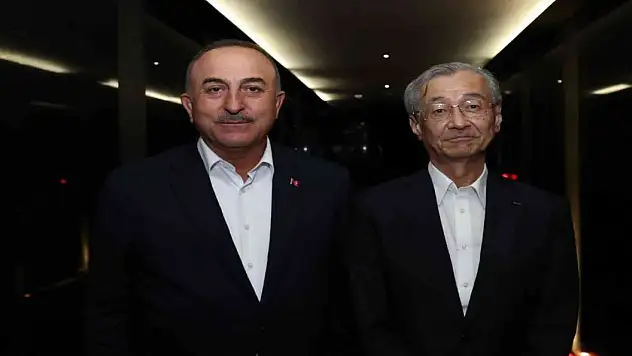 Bakan Çavuşoğlu Türkiye-Japonya İş Konseyi Eşbaşkanı Mitsuoka ile bir araya geldi