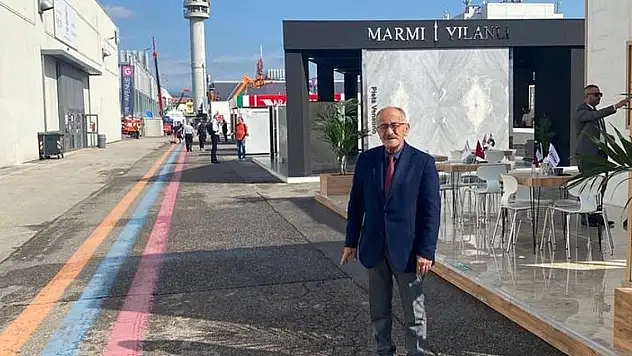 Beyşehir'in doğal taş ve mermeri İtalya'daki fuarda yer aldı