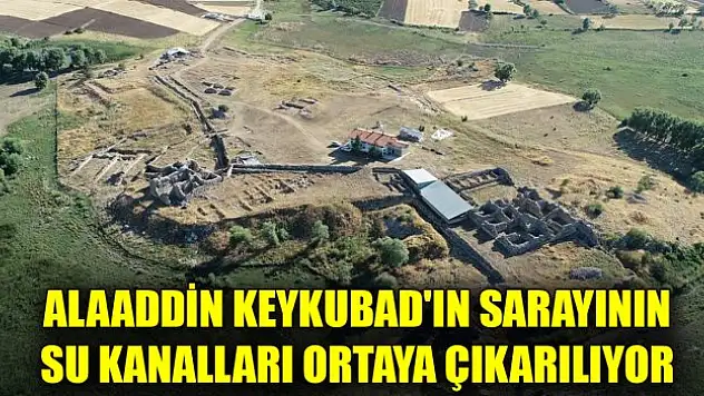 Konya'da Anadolu Selçuklu Sultanı Alaaddin Keykubad'ın sarayının su kanalları ortaya çıkarılıyor