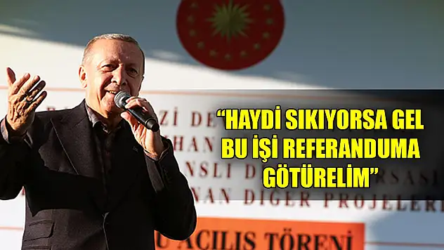 Cumhurbaşkanı Erdoğan'dan referandum çağrısı: Kararı millet versin