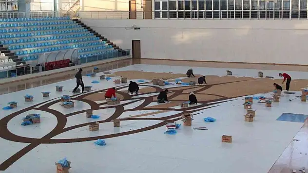 Dünyanın en büyük buğday başağı mozaiği çalışmaları başladı