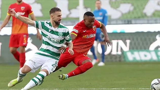 Kayserispor-Konyaspor maçları gollü geçiyor