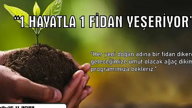 Bozkır'ın bebekleri adına fidan dikiliyor