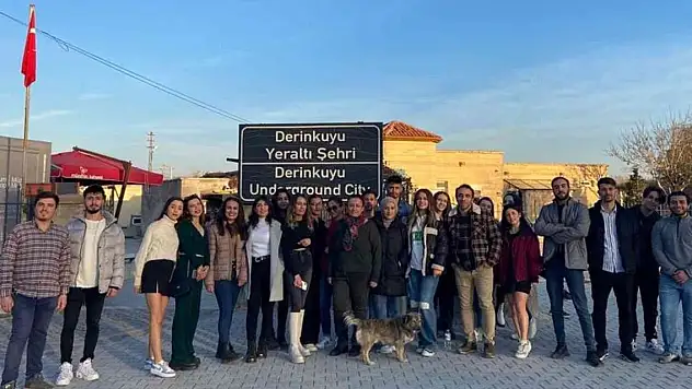 Turizm bölümü öğrencileri yeraltı şehrini gezdi