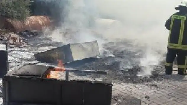 Dinlenme tesislerinde korkutan yangın