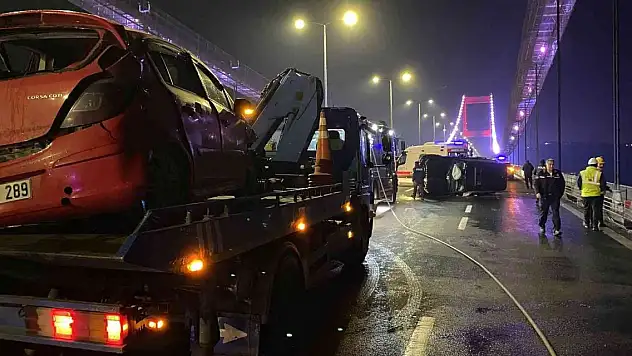 Fatih Sultan Mehmet Köprüsü'nde zincirleme trafik kazası
